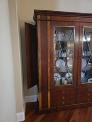 67795: HENREDON Neoclassical Cherry China Display Cabinet