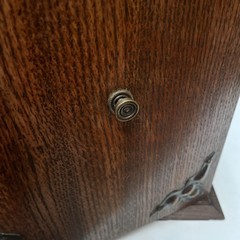 Large Antique Oak Smokers Cabinet. in vgc for age with working lock and key