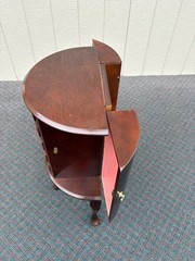 67470 Elegant Powell Mahogany Half Round Jewelry Cabinet w/ Felt Lining
