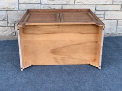 Mid Century Modern Ethan Allen Baumritter Birchcraft 32” Cane Door Cabinet