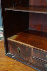 Antique Apothecary Cabinet Wood Drawer Shelf Organizer Vintage Counter Display