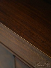 L73273: Vintage Regency Style 3 Tier Inlaid Mahogany Cabinet