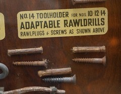 VERY RARE 1950’S RAWL PLUG SALES CABINET WITH TILL DRAWERS AND DISPLAY SECTION