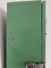 Vtg Shabby Wood Country Wall Medicine Cabinet Mirror Chic Distressed Chippy SEE