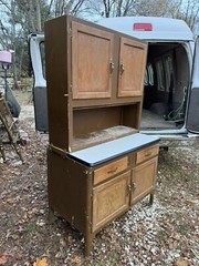 Vintage Keystone Hooser Cabinet Hutch 30s 40s Retro 40x70x24