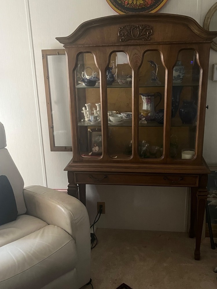 1970’s glass lit china closet