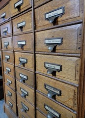 Antique Tiger Oak File Cabinet Circa. 1900 (24) Drawers