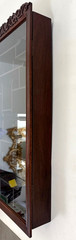 Early 20th-C Chinese Carved Rosewood Wall Mounted Curio Display Cabinet