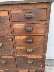 Antique The Tubs MFG Company Ludington, MI Oak Cabinet