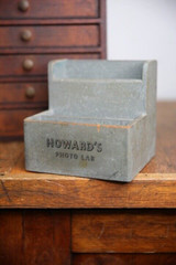 Vintage Howards Photo Lab wood Camera Film Tool box Cubby Antique Desk Organizer