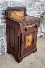 Antique Victorian Eastlake Painted Commode Wash Stand Cabinet, Drawer, Cupboard