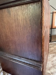 Antique Mahogany 2 Drawer Tabletop Correspondence Cabinet Desk Chest c1900 Wood