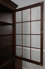 68199: HENKEL HARRIS Mahogany 12 Pane Corner China Cabinet