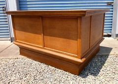 Antique Quarter Sawn Oak L Shaped General Store Counter Bar 1920s