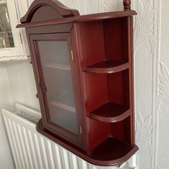 Vintage Wooden Cabinet Glass Door 49 x 45 x 14cm