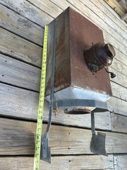 Hoosier Flour Sifter Bin With Window Kitchen Cabinet Metal Hand Crank Antiques