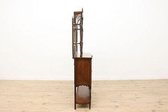 Art Nouveau Antique Carved Mahogany Etagere Display or Bar #51867