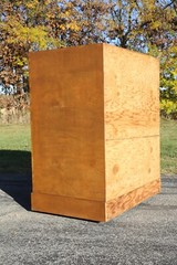 Antique Apothecary Cabinet file Wood Drawer office vintage ledger holder library