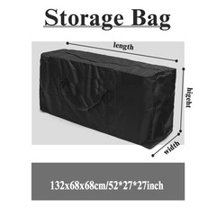 Black Storage Cabinet Cover, Oxford Cloth Material 52*27*27inch