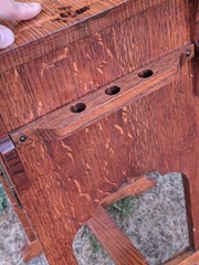 Antique Tiger Oak Pipe Tobacco Smoking Cabinet, Nightstand, Light Stand
