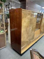 Large French Deco Style Burlwood Cabinet 106.5″ Long