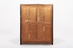 Antique 1940s French Art Deco Macassar Ebony Wood Wardrobe Armoire Cabinet