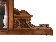 Vintage Edwardian Credenza Hutch with Beveled Mirror 47 x 21.5″