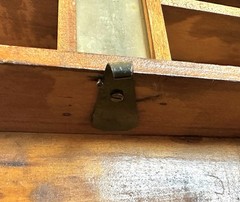18″ TALL SALESMAN SAMPLE MINIATURE Wood HOOSIER CABINET Antique Vintage RARE