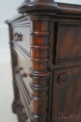 64037EC: MAITLAND SMITH Distressed Mahogany 1 Drawer Cabinet
