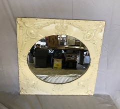 Decorative Salvaged Tin Ceiling 23″ SQ. Butterscotch Metal Mirror Chic 358-23B