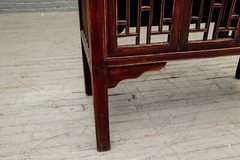 19th Century Chinese Kitchen Cabinet, Pantry or Cupboard With Fretwork Motif