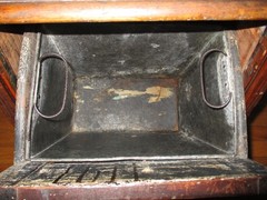 SUPERB! Rare Antique French Country Carved Dark Wood Potato Bin Cabinet