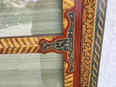 French Display Cabinet Giltwood Hand Painted Curio