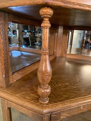 Fabulous Antique Victorian Oak Corner China Cabinet