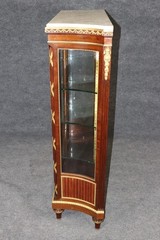 French Louis XVI Style Ormolu Mounted Marble Top Vitrine By Francois Alix