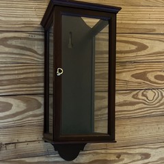 Bombay Dark brown Wall Mounted Display Cabinet w/ Glass Door, Hanging