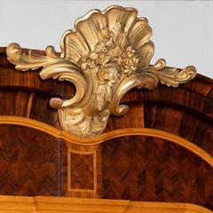 20th Century Pair of Large Rococo Inlaid Marquetry Cabinets, Sweden