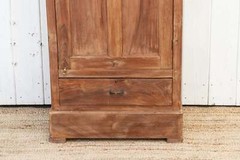 Slim Antique Teak Colonial Cabinet