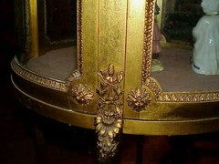 Vitrine Curio cabinet 1890’s gilt Louis XVI style belle Epoque- Matching pair