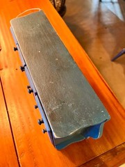 Primitive New England Blue-painted Spice Cabinet.