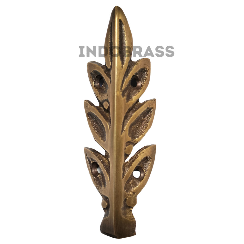 4pcs of Vintage Solid Brass Olive leaf Box Corner Protector Decor Shelf