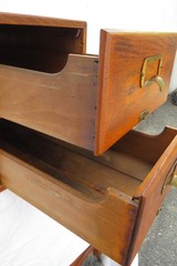 Early 1900s Oak Tabletop Two Drawer Table Top Large Wooden Card File 6128