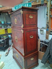 Drexel Heritage Ming Treasures Cabinet 4 Door 1 Shelf Light 77x40x24
