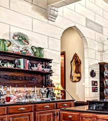 Antique Carved Walnut Hunt Hutch Wall Shelf Cupboard or Coat Rack 48×32″
