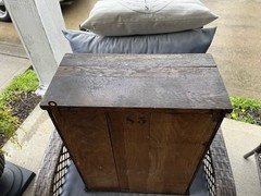 Antique Solid Oak Bathroom Medicine Apothecary Pharmaceutical Cabinet w/ Mirror