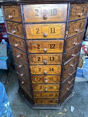 Vintage Country Store Screw & Bolt Cabinet – Early 1900s – 72 Draws