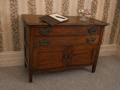 Versatile Antique Cherry Finished Cabinet 2 drawers with 2 cabinet doors below