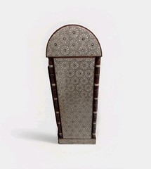 Hand Made Mother Of Pearl Mosaic Inlaid 5 Shelf Cabinet – Unique Inlay – OOAK