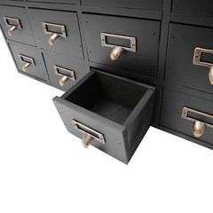 16 Drawers Vintage Tabletop Library Card Catalog Cabinet Apothecary Storage Box