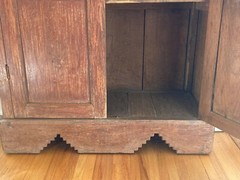 Antique Rustic Anglo Indian Almirah Armoire Storage Cabinet 2 Shelves